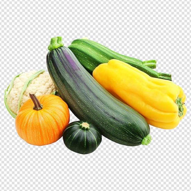 Vegetables isolated on transparent background cut out