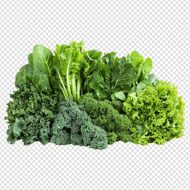 Vegetables isolated on transparent background cut out