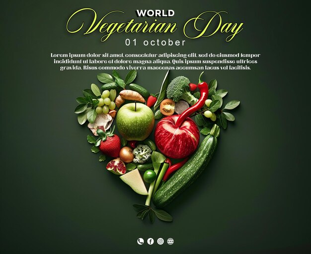 PSD vegetarian day nice design