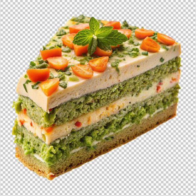 PSD veggie cake with flavor isolated on transparent background