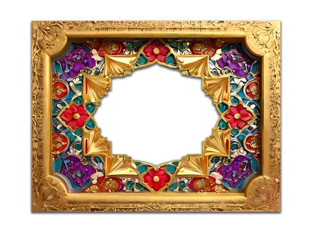 Velvet and gold frame photoshop frame design