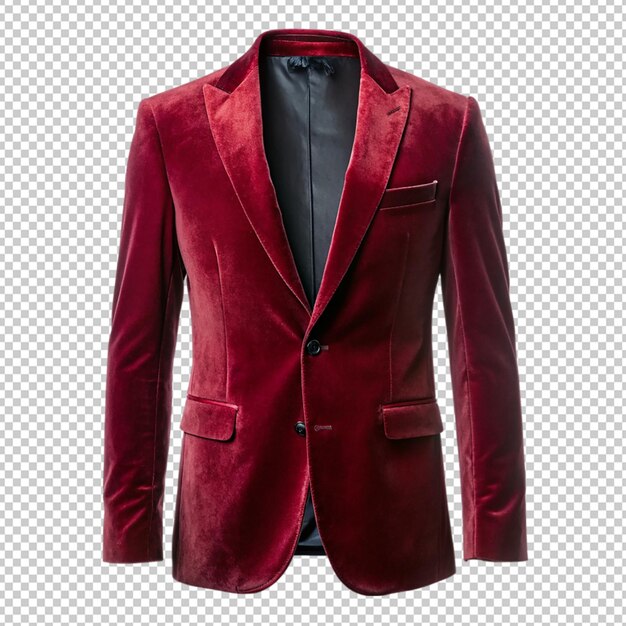 PSD velvet jacket elegance isolated on transparent background