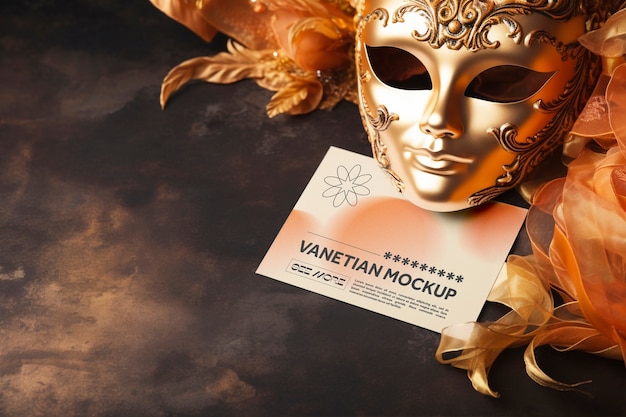 Venetian carnival mask mockup