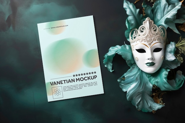 Venetian carnival mask mockup