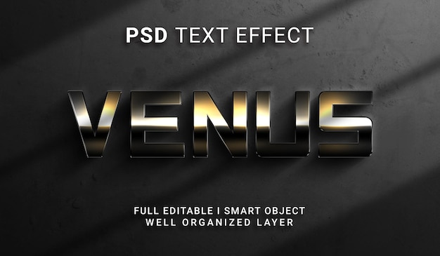 Venus 3d style text effect