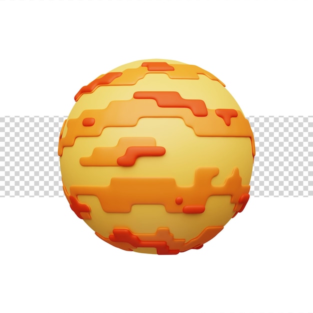 Venus planet 3d rendering isolated for education and fun