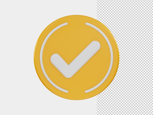 verified icon 3d rendering vector illustration