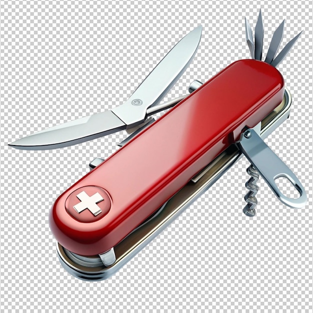 PSD versatile swiss army knife on white background