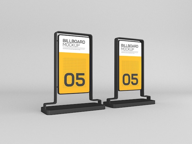 Vertical Billboards Mockup