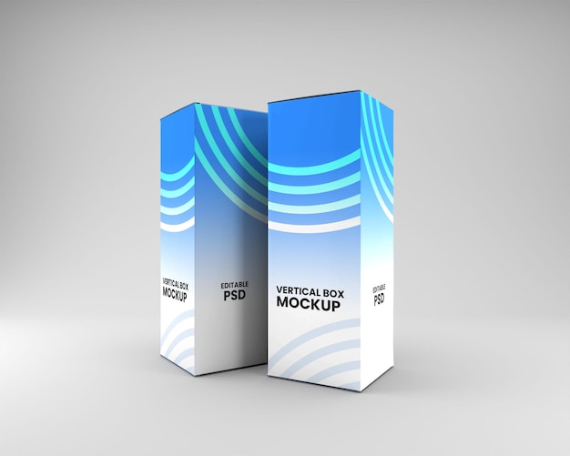 vertical box packaging mockup