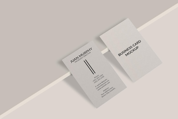 Vertical business card mockup design