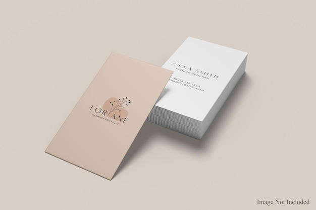 Vertical business card mockup design