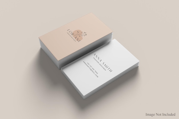 Vertical business card mockup design