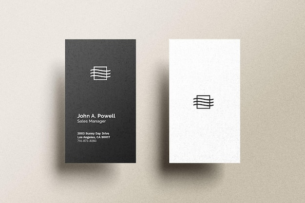 Vertical business card mockup