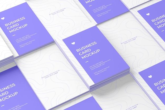 Vertical Business Card Mockup