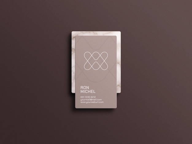 Vertical business card mockup