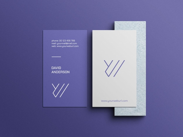 Vertical business card mockup