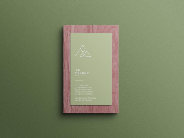 Vertical business card mockup