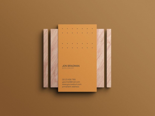 Vertical business card mockup