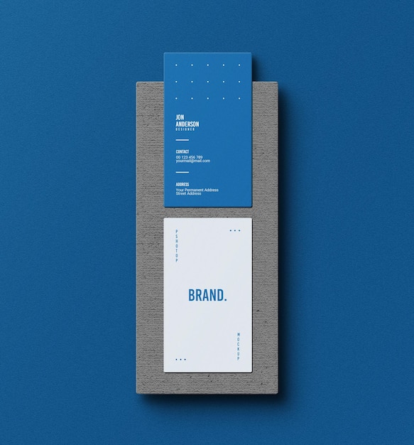 Vertical business card mockup