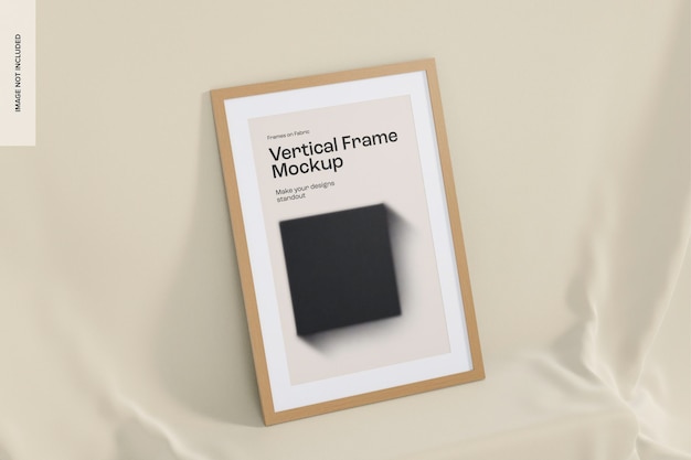 Vertical Frame on Fabric Stage Mockup, Left View