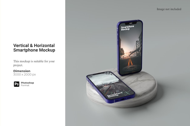 Vertical  Horizontal Smartphone Mockup