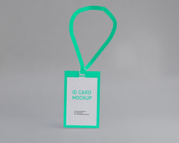 Vertical id card mockup