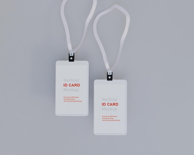 Vertical id card mockup