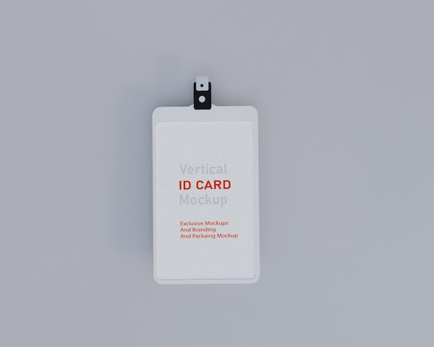 Vertical id card mockup