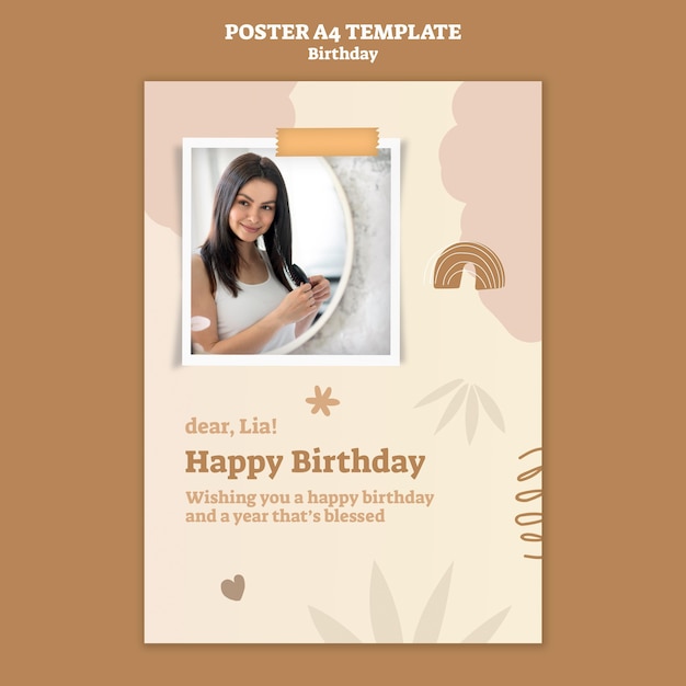 Vertical poster for birthday celebration