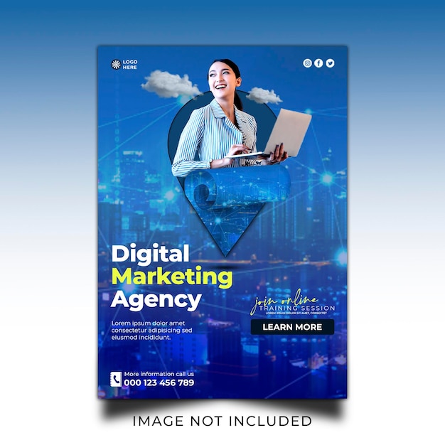 Vertical poster for digital marketing agency