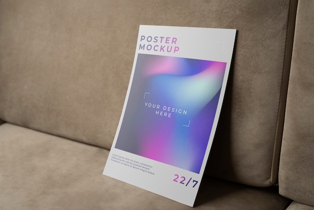 Vertical poster mockup design