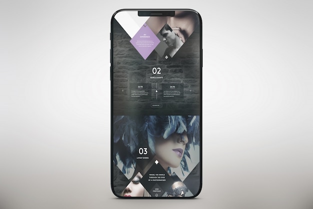 Vertical smartphone mock up