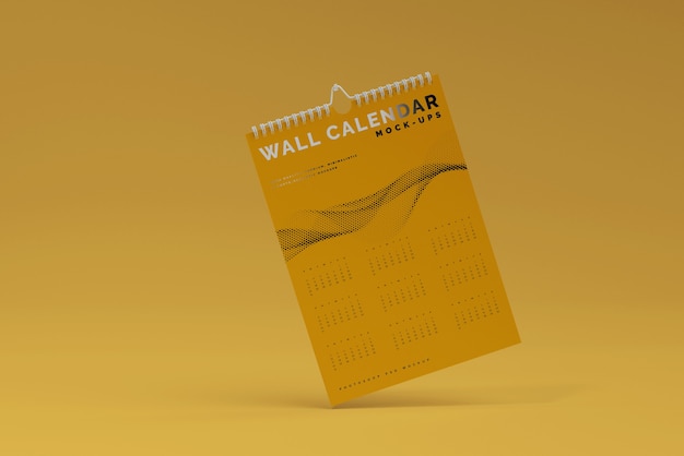 Vertical Wall Calendar Mockup