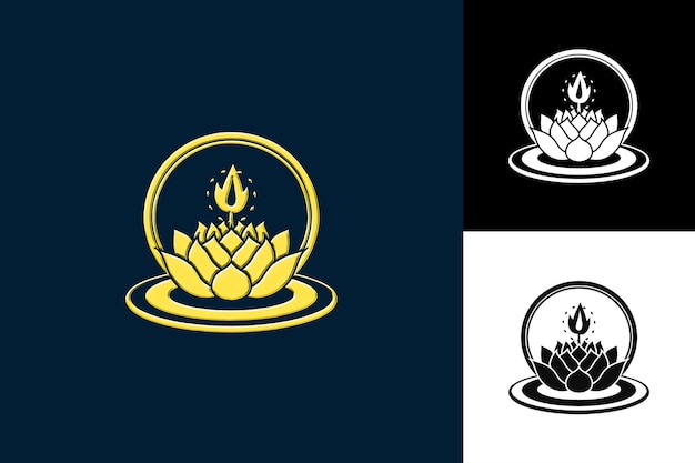 Vesak With Seal Icon Featuring a Stylized Image of a Lotus a Culture Inspired Abstract Vector Design