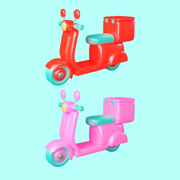 Vespa delivery 3d