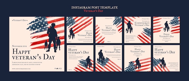 PSD veterans day commemoration instagram posts