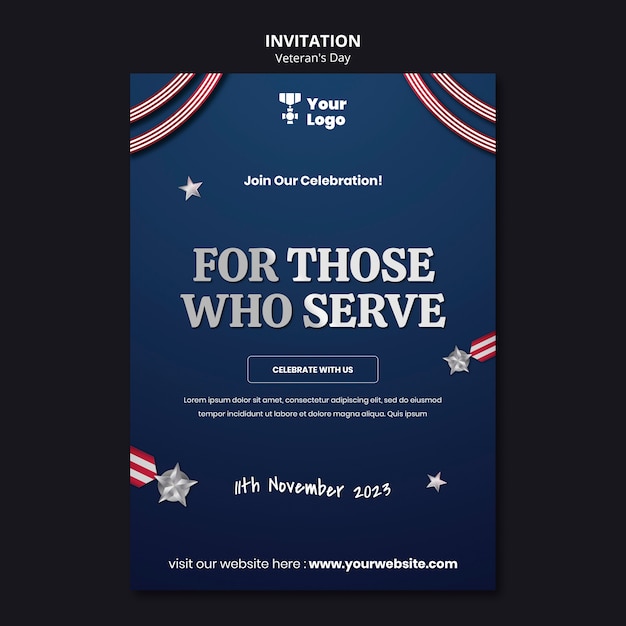 Veterans day template design