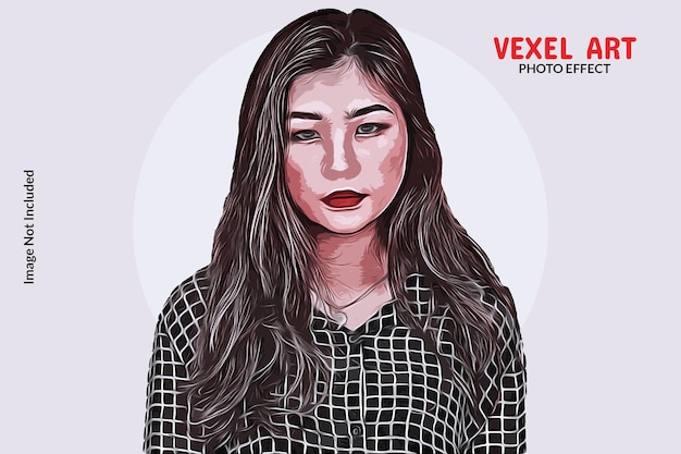 Vexel art portrait photo effect template