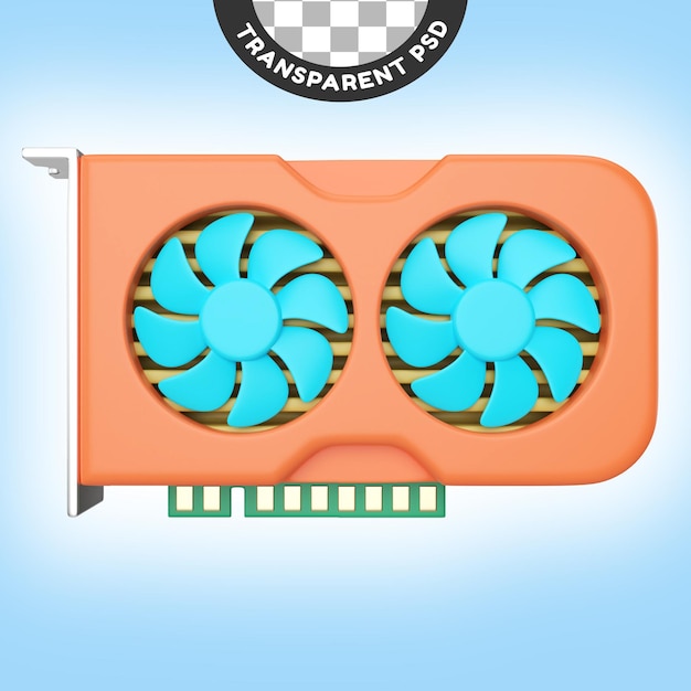 VGA Card 3D Illustration Icon