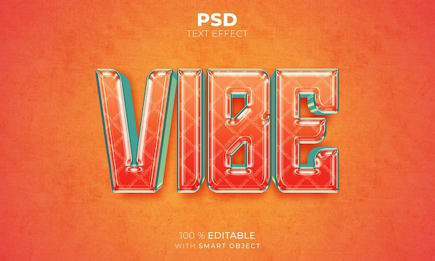 Vibe 3D editable text effect