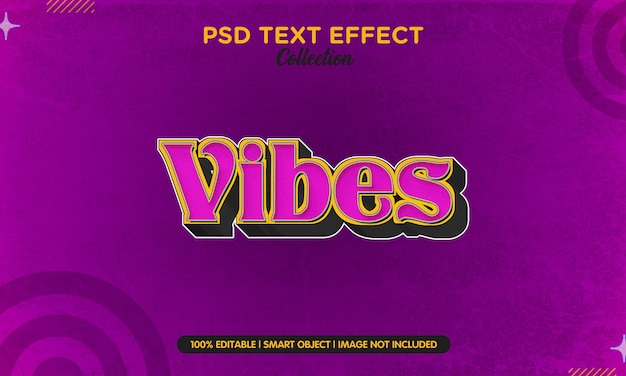 vibes 90 style text effect