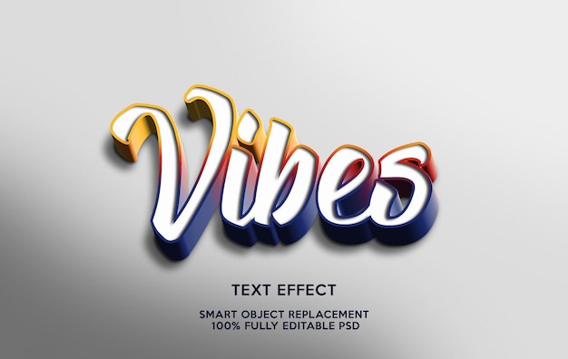 Vibes text effect template