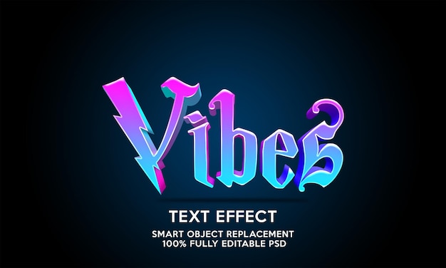 vibes text effect template