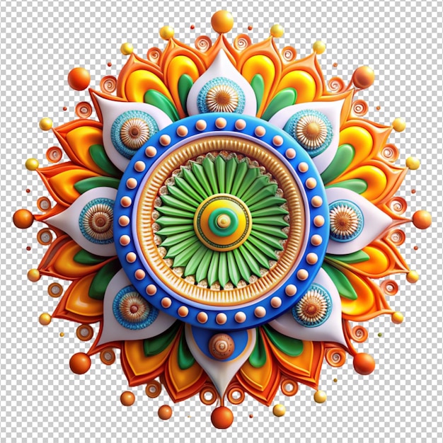 PSD a vibrant 3d design showcasing the colorful indian on white background