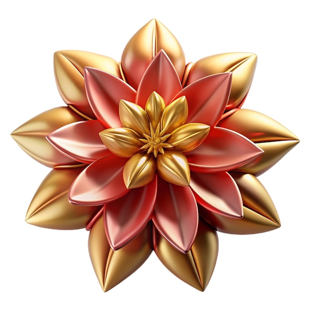 Vibrant 3D poinsettia in festive detail Christmas flower on transparent background for holiday desi