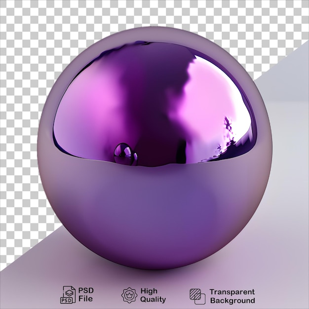 Vibrant 3D Purple Ball with Metallic Finish