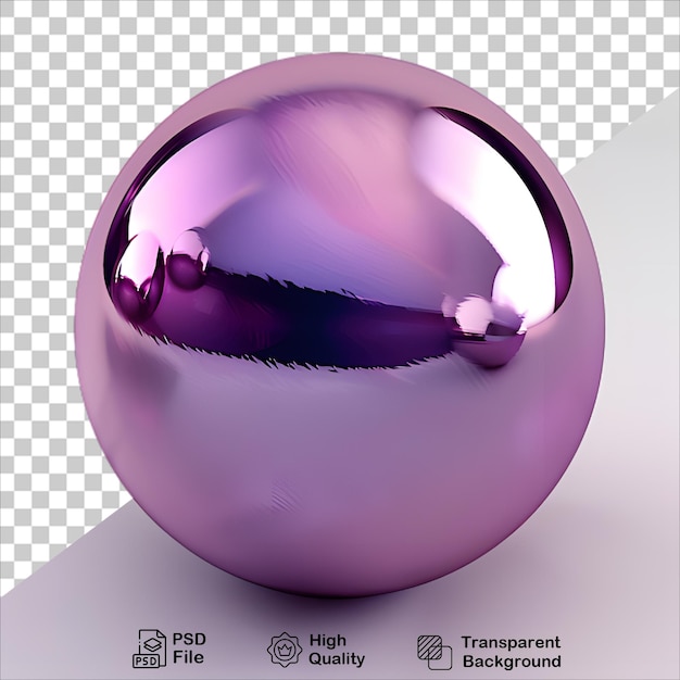 Vibrant 3D Purple Ball with Metallic Finish