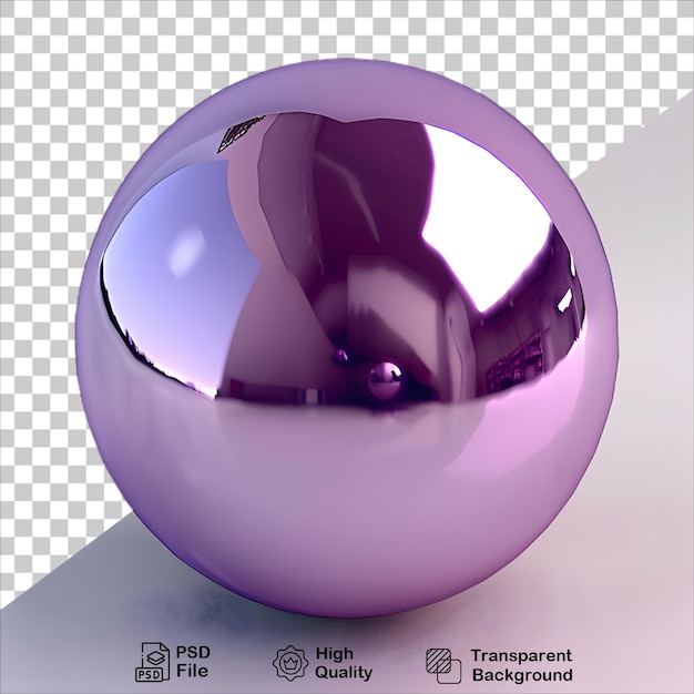 Vibrant 3D Purple Ball with Metallic Finish