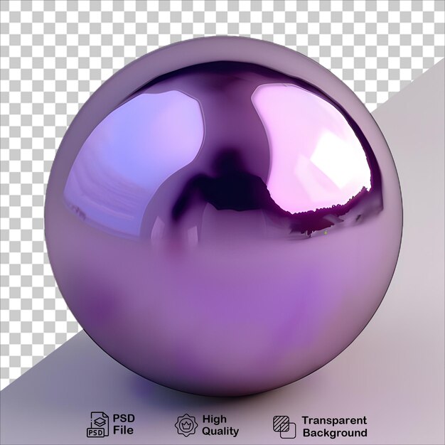 Vibrant 3D Purple Ball with Metallic Finish